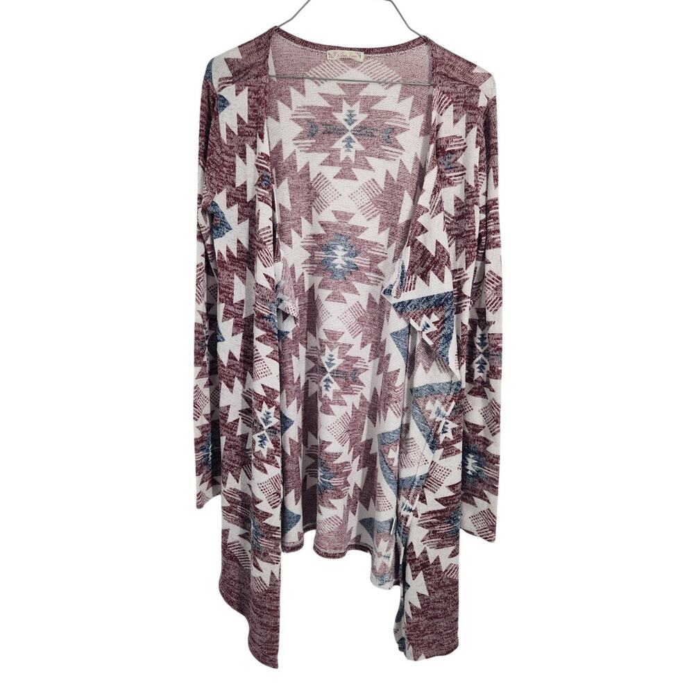 It's Our Time Open Front Asymmetrical Hem Cardigan Womens Size Medium M